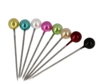 Alfileres Bohin cabeza redonda "nacarados" 30 mm