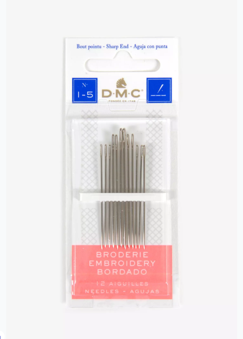 Paño de 12 Agujas DMC para bordar - Tamaño 1-5