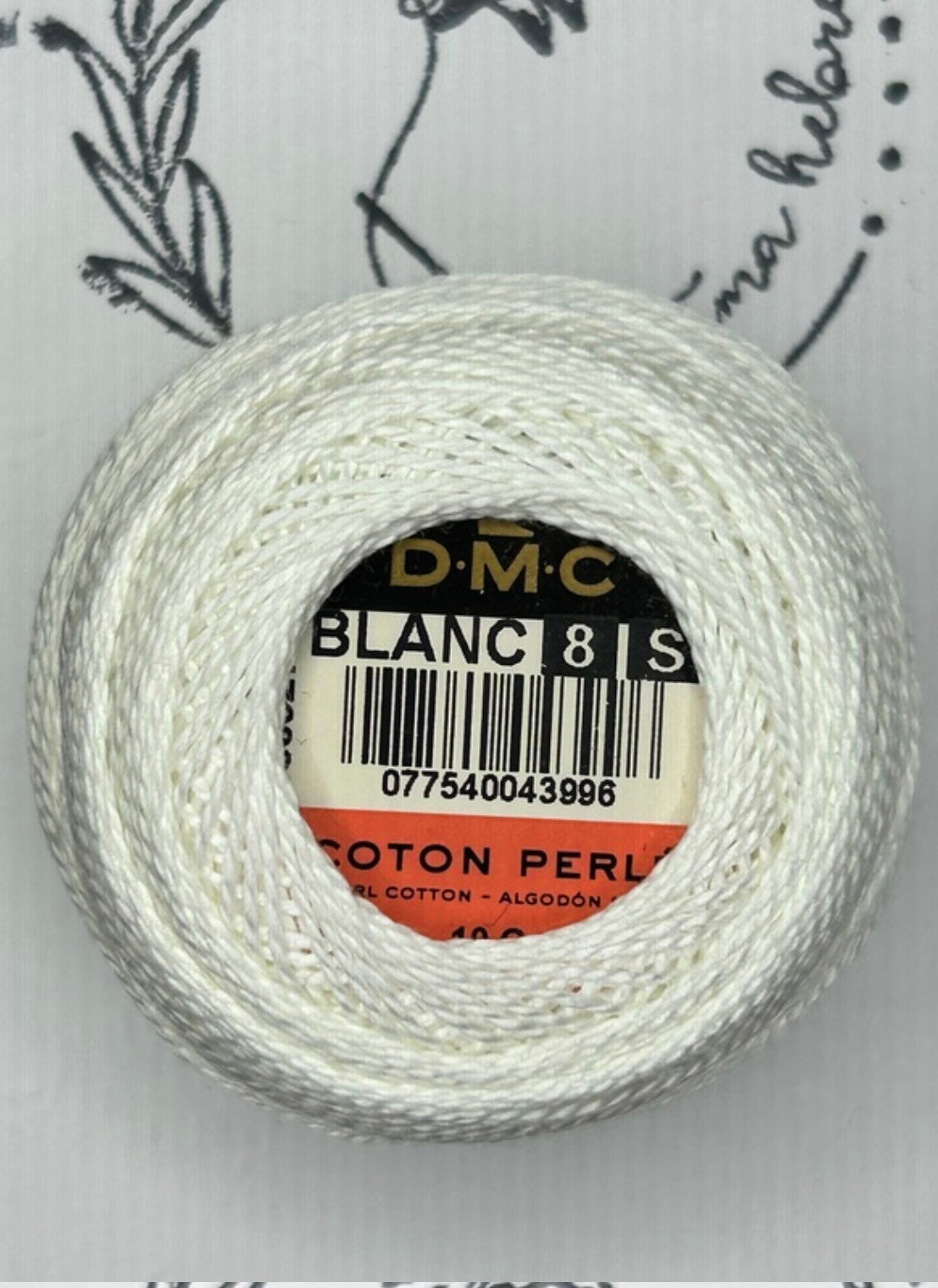 Hilo Perlé #8 DMC - REF. BLANC