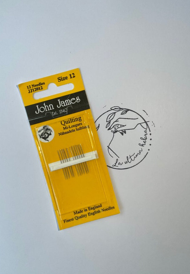 Paño de 12 Entre agujas / Agujas John James para acolchar - Tamaño 12
