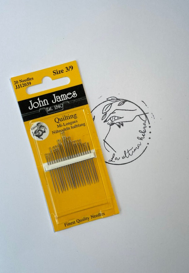 Paño de 20 Entre agujas / Agujas John James para acolchar - Tamaño 3/9