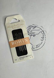 Paño De Agujas Bohin #28 para Tapiz con punta de roma