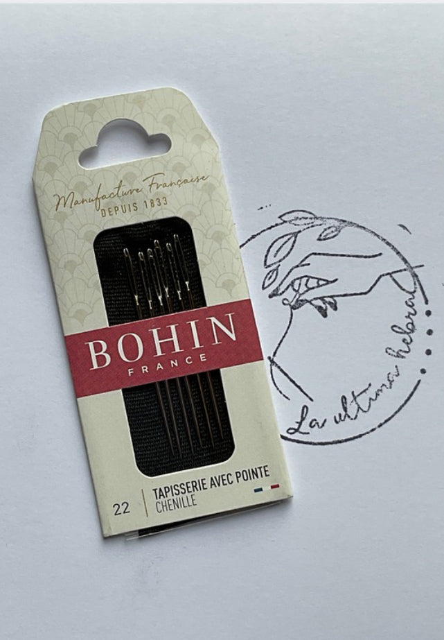 Agujas Bohin para tapiz con puntas nº 22
