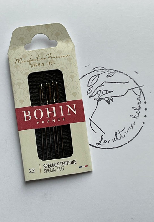 Agujas Bohin para tapiz con puntas especiales “Fetrine”