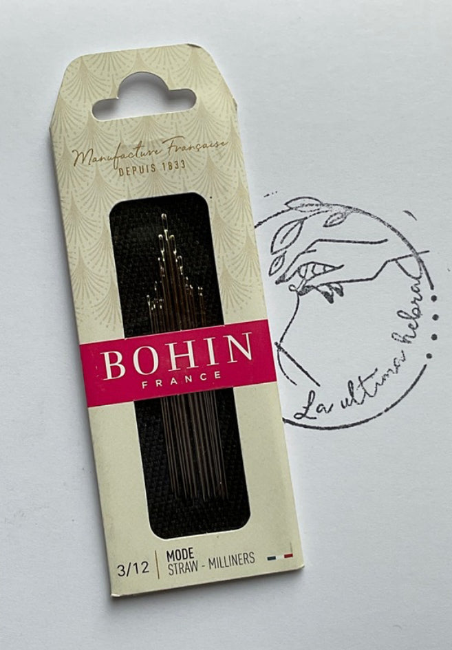 Agujas Bohin para hilvanar y fruncir (moda) - Surtido N° 3 al 12