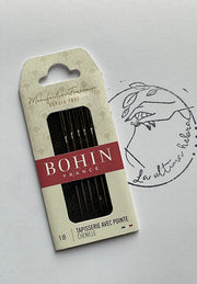Agujas Bohin para tapiz con puntas nº 18
