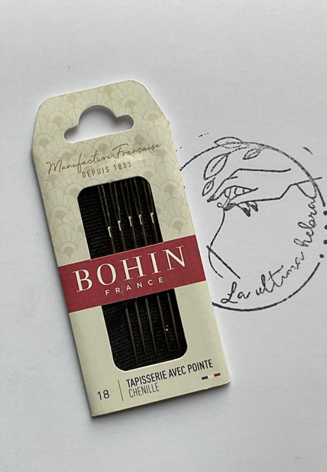Agujas Bohin para tapiz con puntas nº 18