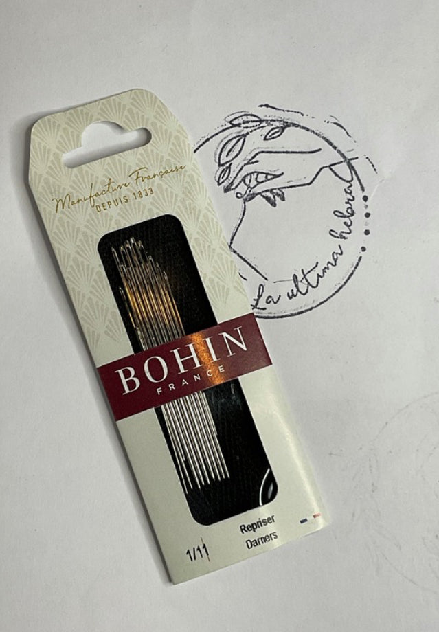 Paño de 12 Agujas Bohin Para Zurcir - Tamaño 1/11