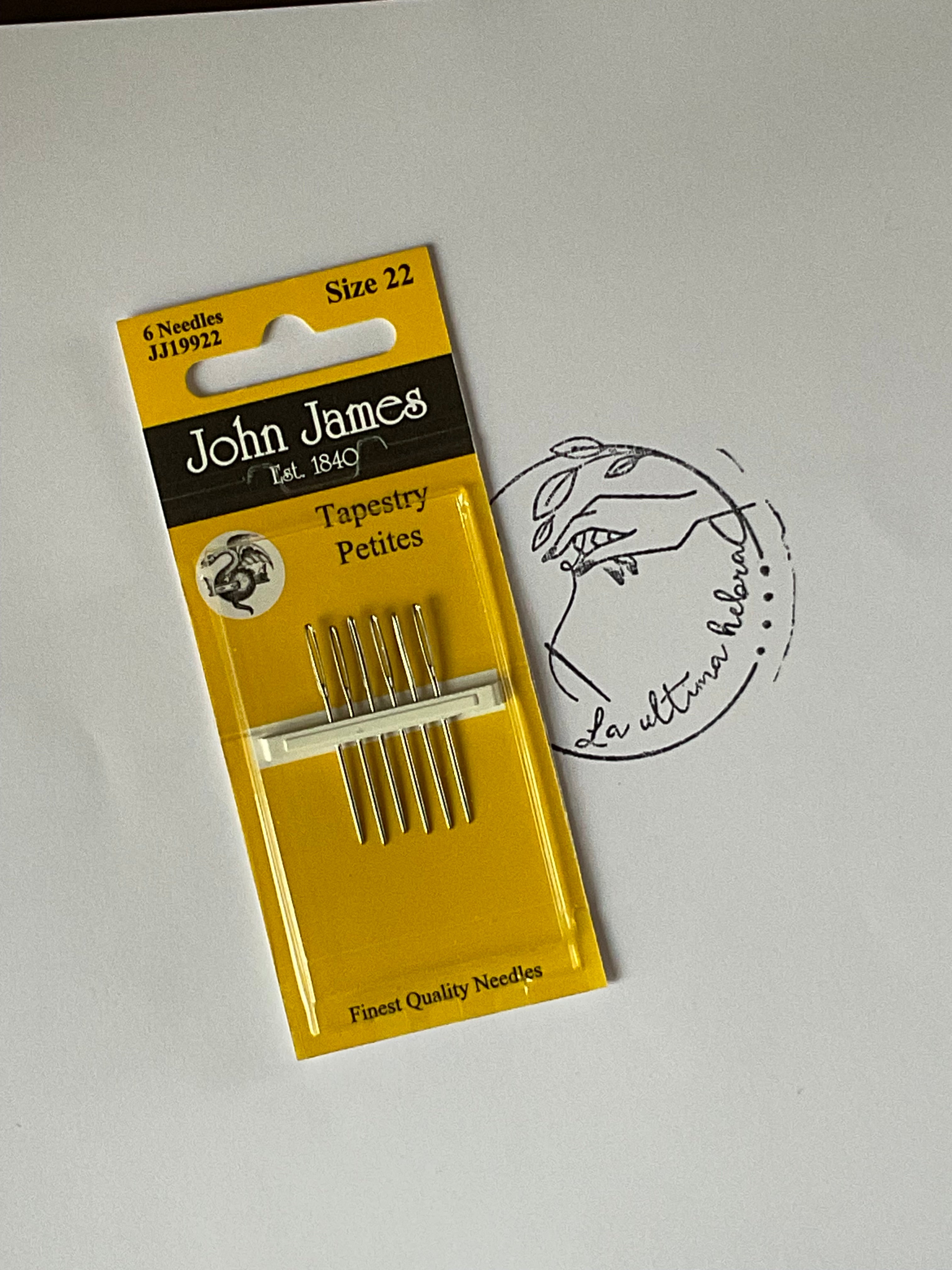 Paño de 6 agujas John James #22 para trapestry