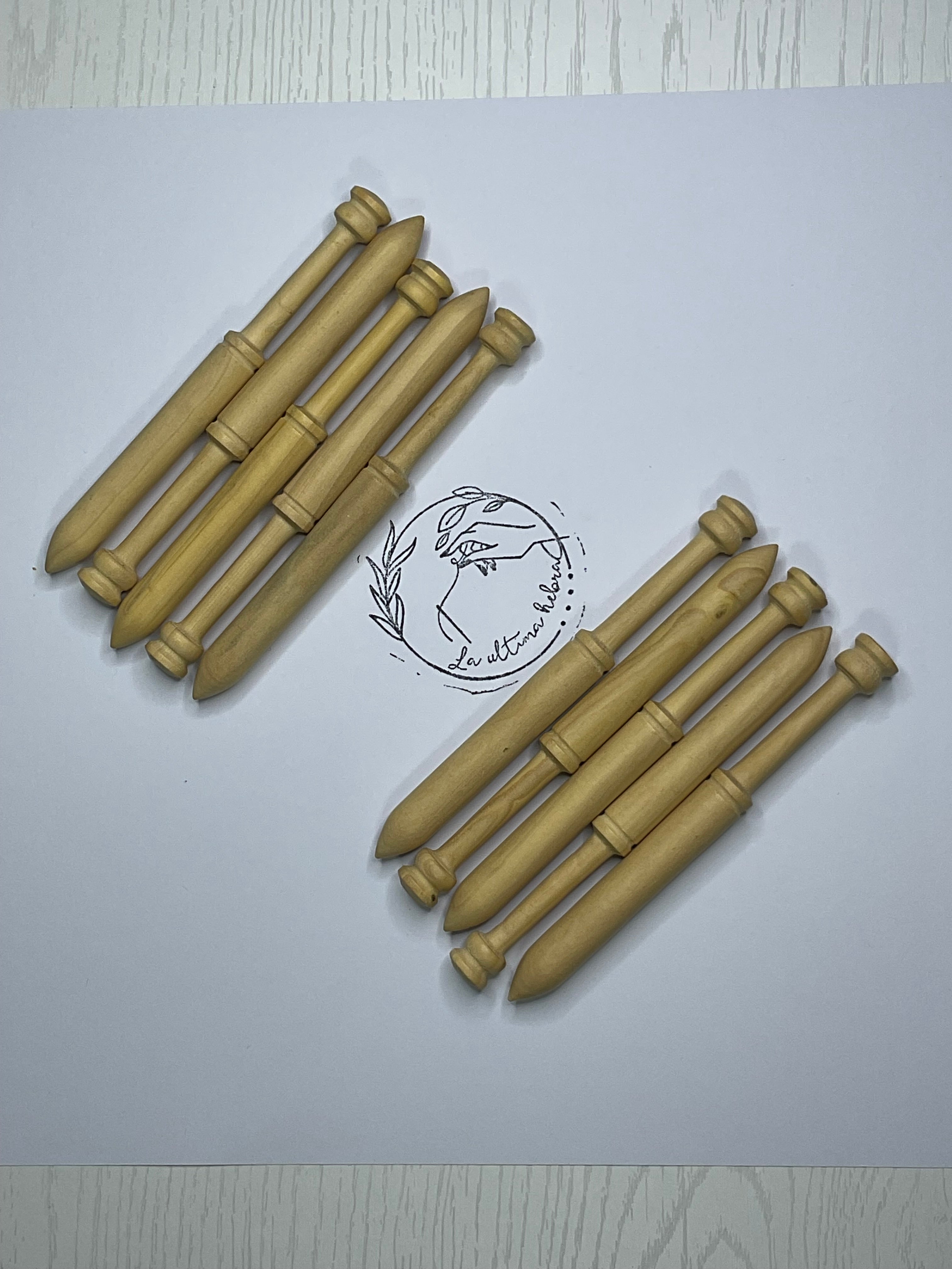 Bolillos en madera BOJ con Punta