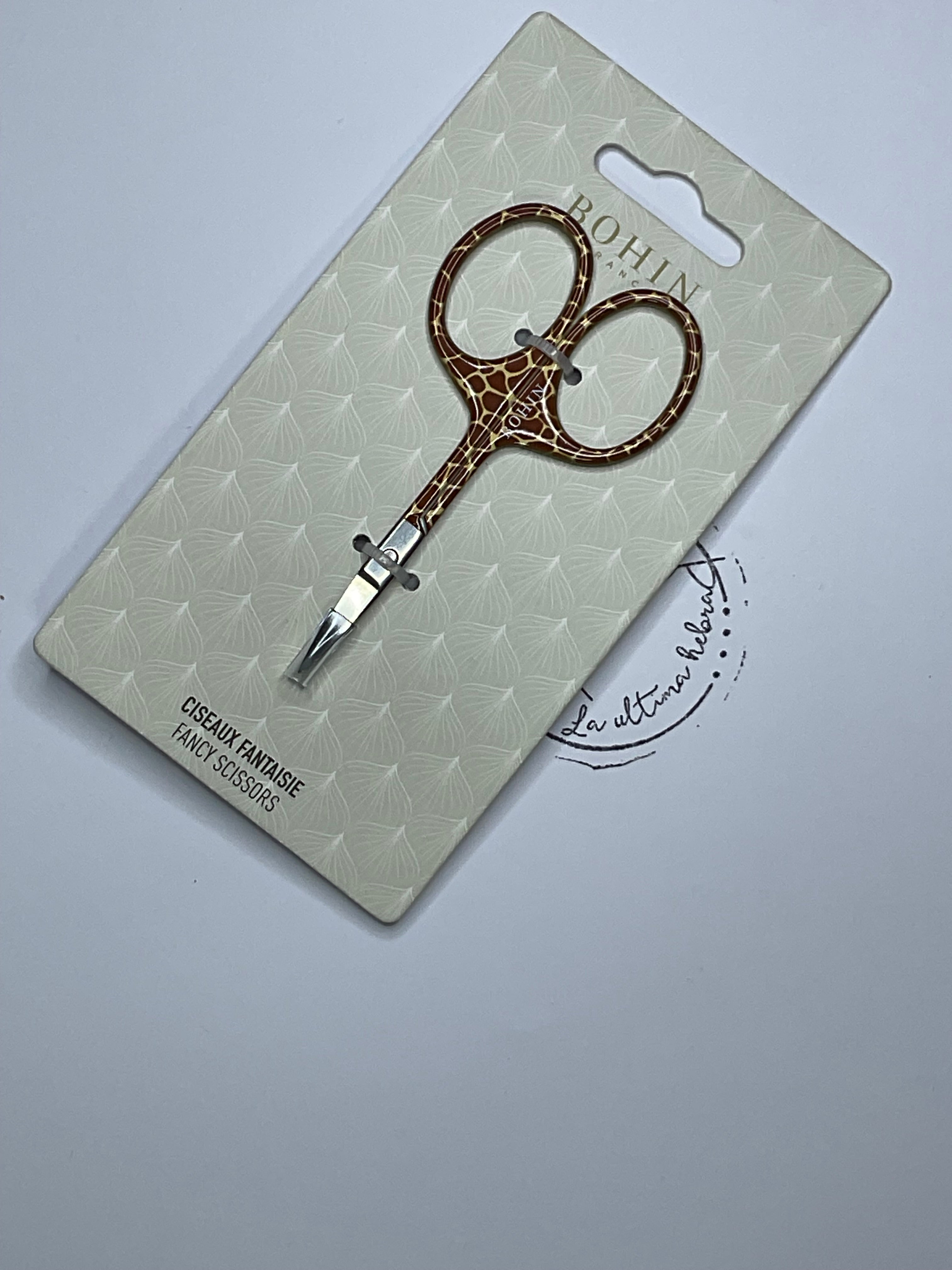Tijeras Bohin de bordar de 9 cm - Colección Sauvage Jirafa