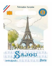 Tarjetas para guardar hilos y cintas - Torre Eiffel