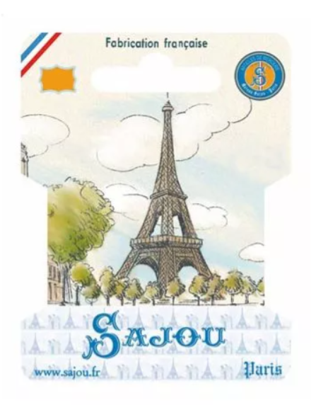 Tarjetas para guardar hilos y cintas - Torre Eiffel