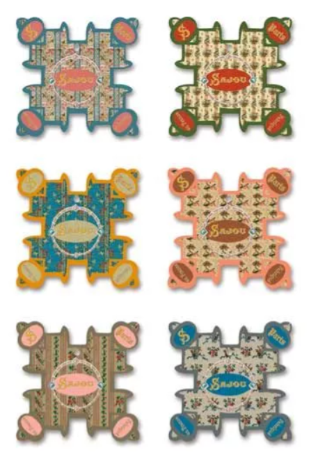 Tarjetas para guardar hilos y cintas  Cabourg